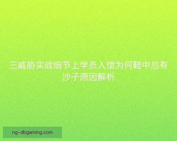 三威胁实战细节上学员入馆为何鞋中总有沙子原因解析